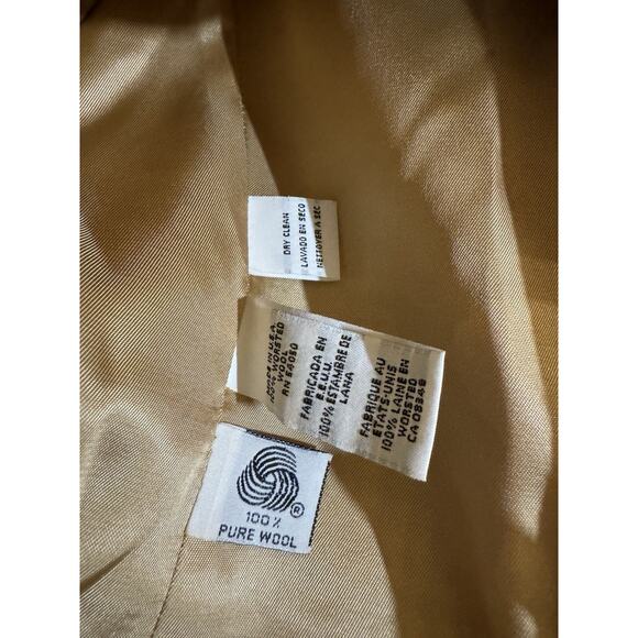 Rena Rowan Saville Petite 4P Blazer Made in USA 100% Worsted Wool Houndstooth - Picture 6 of 9